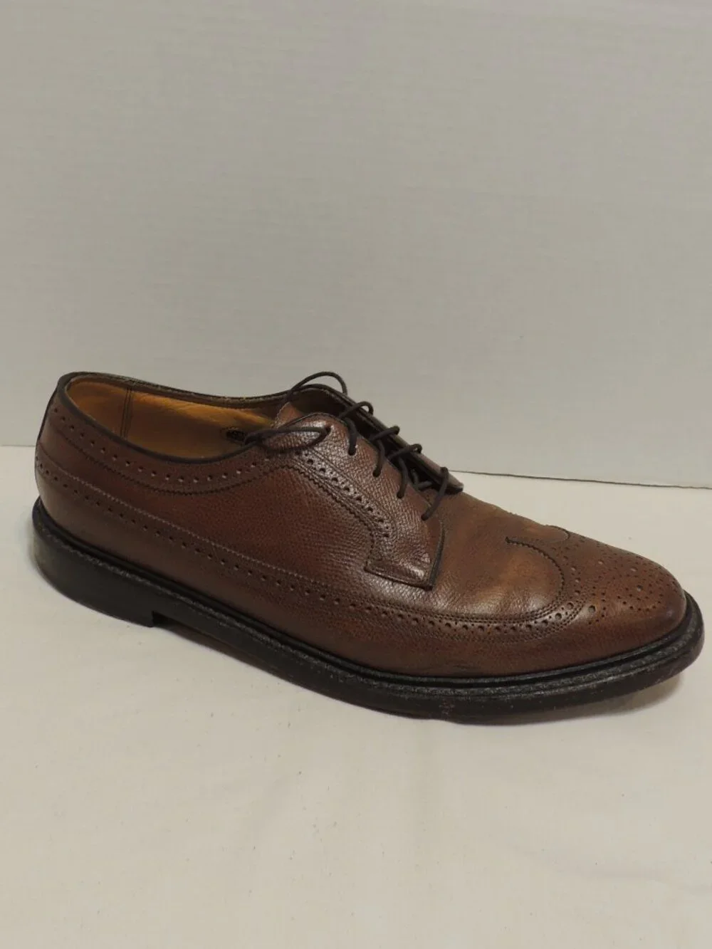 Florshiem Oxford Shoes Men 12 Brown Lace Up Business Wedding Interview Shoes